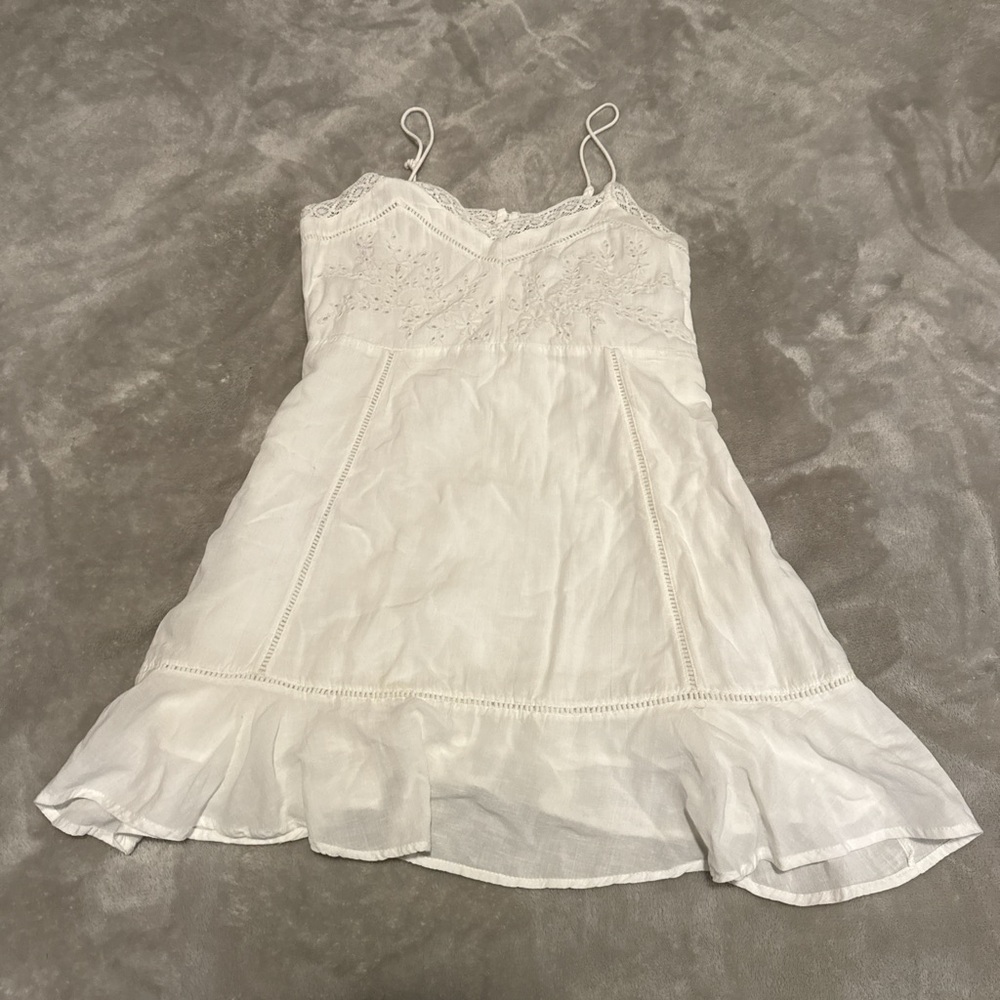 Zara White Lace Detail Chemise